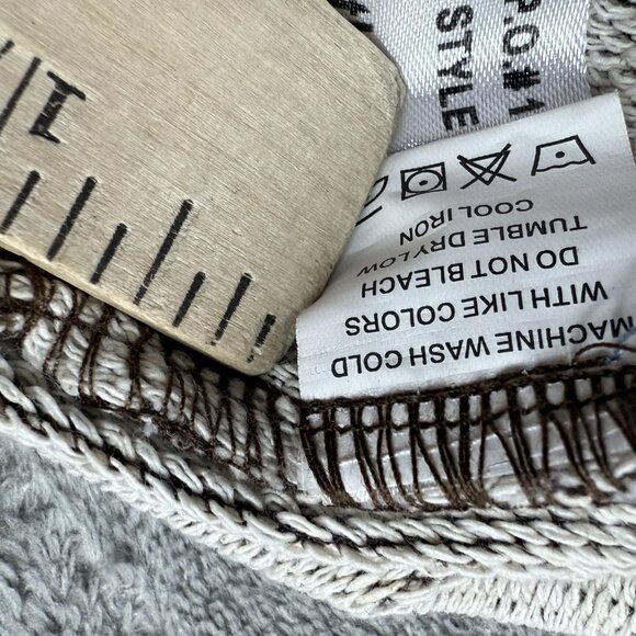 Carbon2Cobalt Sweater Mens Large Brown Quarter Zip Mock Neck Cotton Knit 144586 - Picture 10 of 14